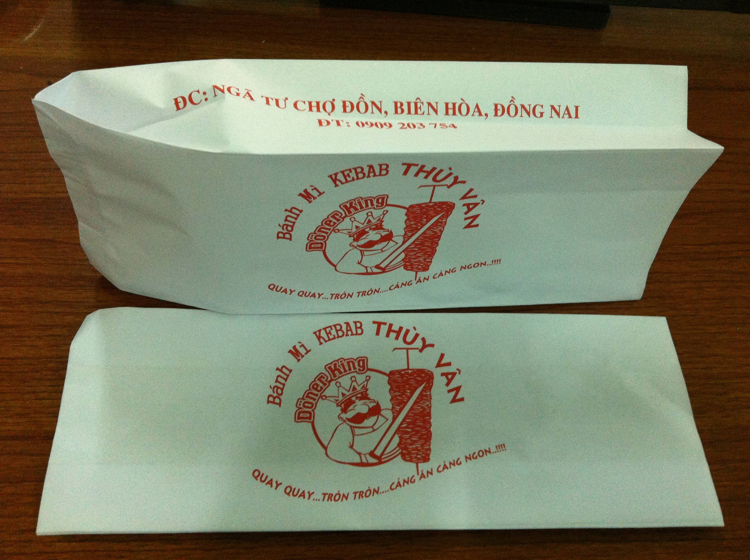 in túi giấy đựng bánh mì giá rẻ tphcm in túi giấy đựng bánh mì